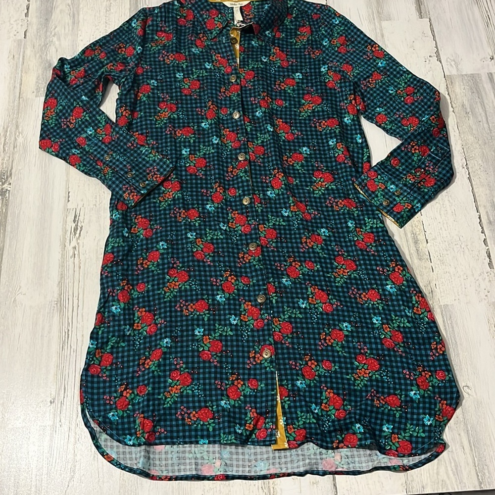Matilda Jane Fa La La Floral Gingham Dress NWT Small - Picture 2 of 10